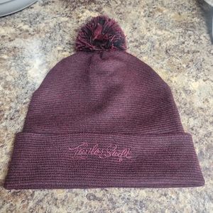 Taylor Swift Maroon Beanie with Puff